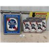 Image 1 : 2 Pabst Blue Ribbon Signs; 6 Pack 16" x 22" , Plastic 3D Like 15" x 20"