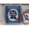 Image 3 : 2 Pabst Blue Ribbon Signs; 6 Pack 16" x 22" , Plastic 3D Like 15" x 20"