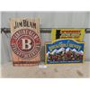 Image 1 : 2 Modern Beer Liquor Signs; Jim Beam 17" x 25" , Brecken Ridge 15" x 23"