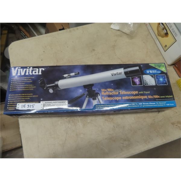 Vivitar 50x/100x Refractor Telescope with Tripod New in Box