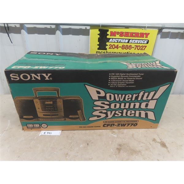 Sony Power Sound System CFD-ZW770 - New in Box