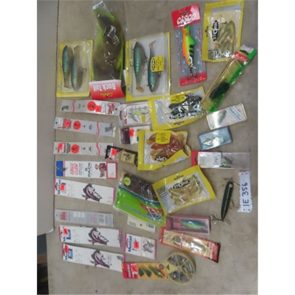 30 pc Fishing Accessories; Hooks, Lures, Wigglers plus more