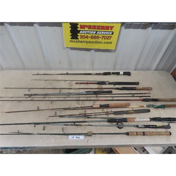 12 Fishing Rods - NO Reels