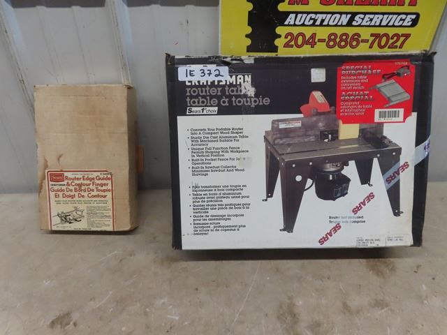 Craftsman Router Table - New in Box & Sears/ Craftsman Router Edge ...