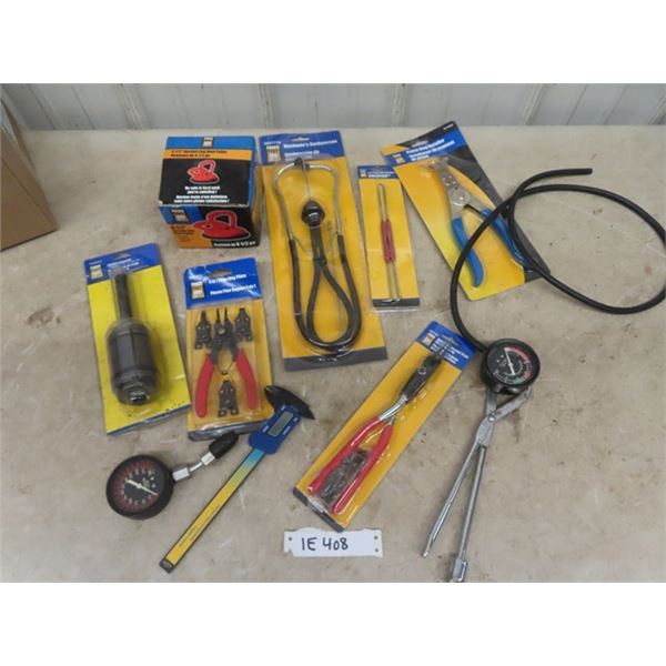 Powerfist Tailpipe Expander, Ring Pliers, Mechanics Stethoscope, Piston Ring Installer plus more - m