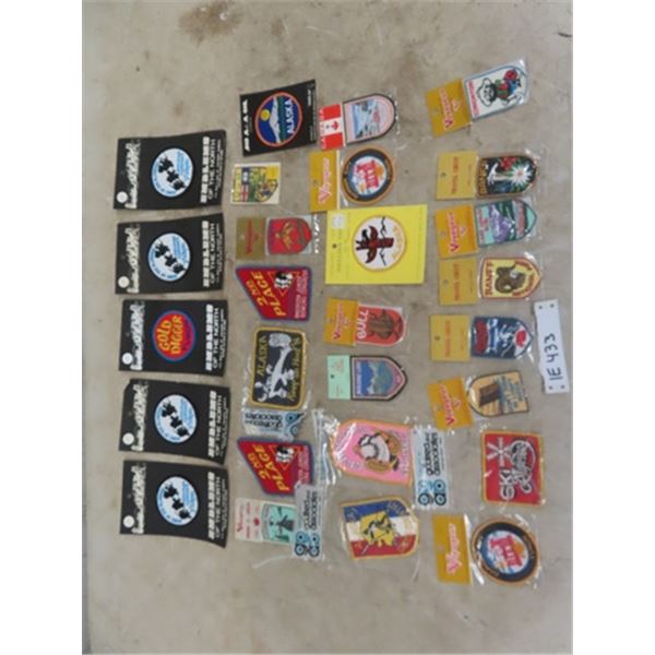 27 Vintage Canada/USA Travel tourist Sew On Patches - New in Packages