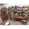 Image 1 : 8pc Dining Room Set ; Table 38" x 56"  with 2 Leaves - Fully Extended 86" x 38" , China Cabinet 17" 