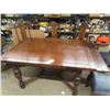 Image 2 : 8pc Dining Room Set ; Table 38" x 56"  with 2 Leaves - Fully Extended 86" x 38" , China Cabinet 17" 