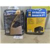 Image 1 : Powerfist 115" - 129" Large Snowmobile Cover, Powerfist ATV Dust Cover 49" x 142" - Both New in Pack