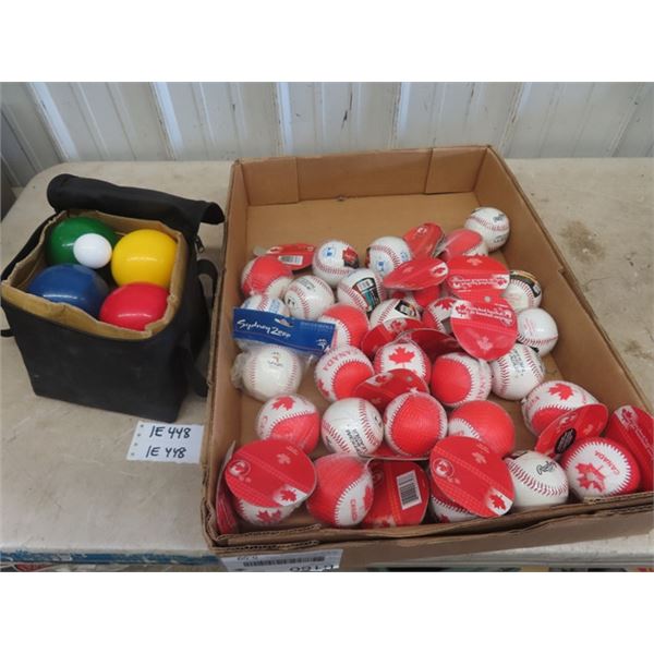 30 New Baseballs - Rawlings plus others , Bocce Ball Set