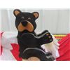 Image 2 : Wooden Bear in Logs & Canada Flag 36" x 72"