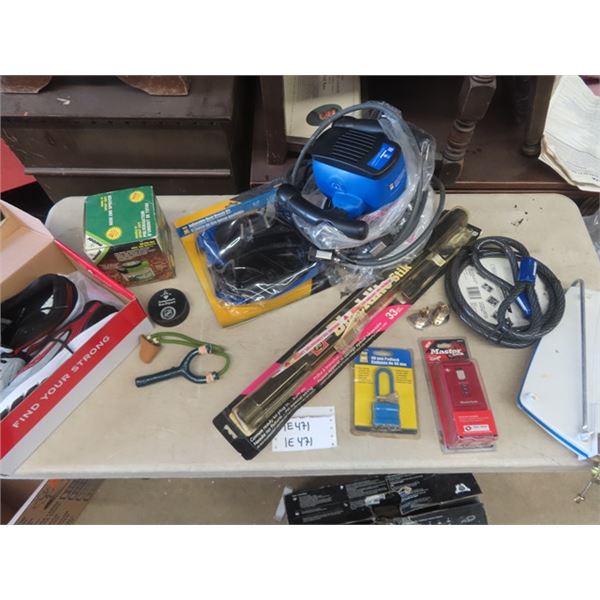 Powerfist Polisher, Shoes Sz 91/2, Locks, Dent Repair Kit, Blacklight plus more