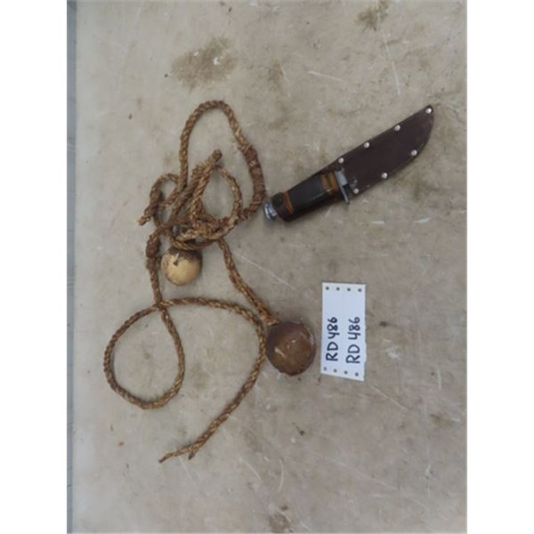 South American Bolas Woodcraft Boy Scout Knife