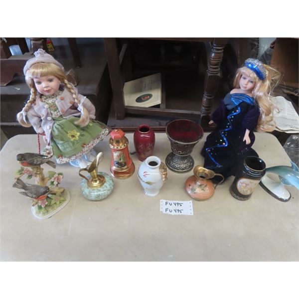2 Collector Dolls- 1 Cassandra Collector, Vases, Ornaments plus more