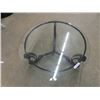 Image 3 : Wrought Iron + Glass Coffee Table 18" x 38"