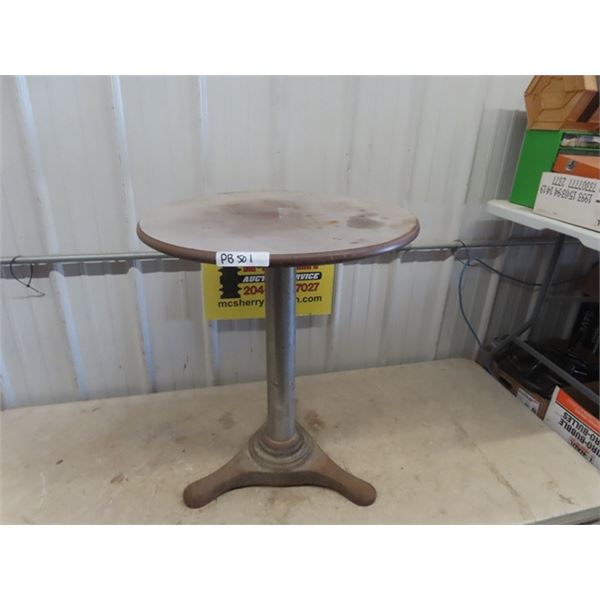 Cafe Table with Cast Base 24" Wide 29" Tall