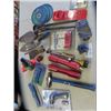 Image 1 : Misc. Tools; Trowels, Hammer, Temp Reader, Level, Clamp, Splitting Wedge