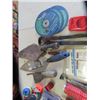 Image 4 : Misc. Tools; Trowels, Hammer, Temp Reader, Level, Clamp, Splitting Wedge
