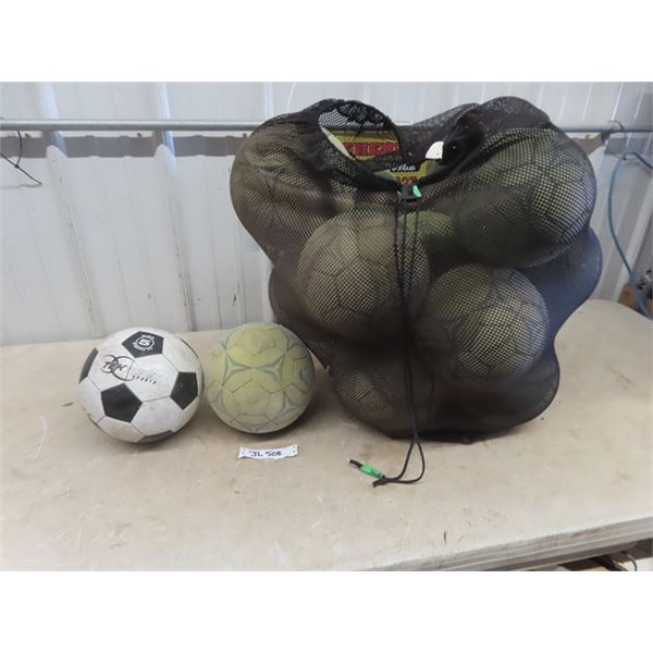 Bag of 17 Soccer Balls