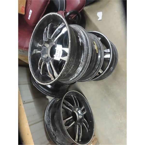 (5) 5 Bolt Truck Rims 21.5" Wide - possibly Toyota??