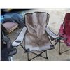 Image 2 : 4 Folding Lawn Chairs- All have Cup Holders- Needs Cleaning