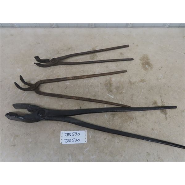 3 Blacksmith Forge Tongs