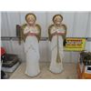 Image 3 : 2 Angel Blow Molds 34" Tall & Box of Christmas Lights