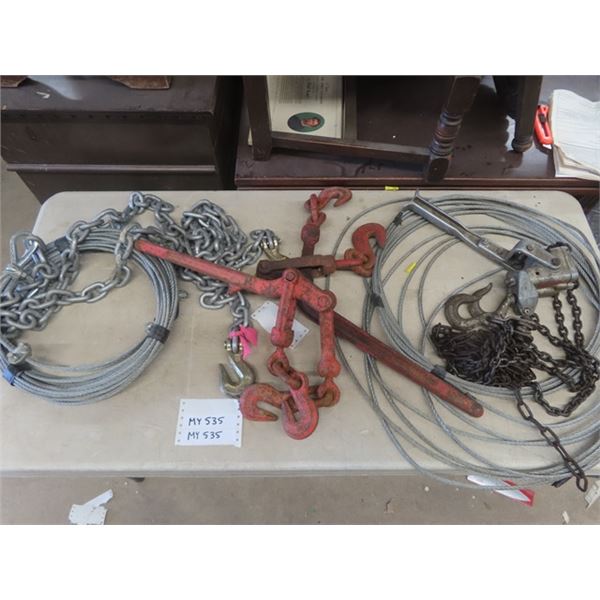 Load Binders, Aviation Cable, Chain with  Hooks, Chain Ratchet Winch