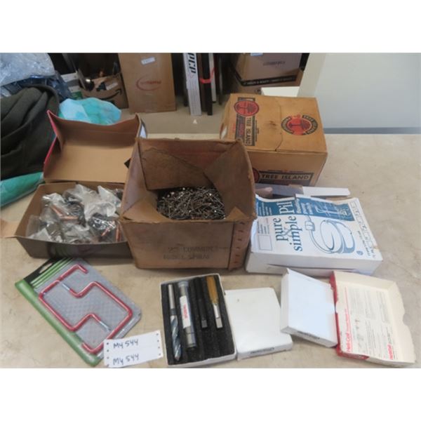 2 Boxes of Nails; 2" + 3" , Heli Coil, Master Thread Repair Kit, Drawer Pulls, Floating Pump Switch