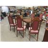 Image 7 : 8pc Dining Room Suite;  Table 64" x 40" x 30" with 16" Leaf - 1 Leg Wobbly, China Cabinet 84" x 69" 