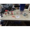 Image 1 : Advertising Glasses; Coke, Beer, RCAF, A&W Straw, 7Up Dice