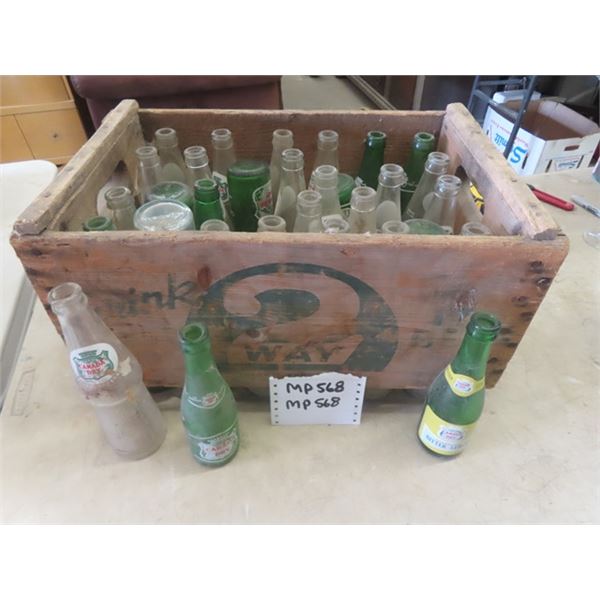 Wooden Crate with 30 Canada Dry Bottles