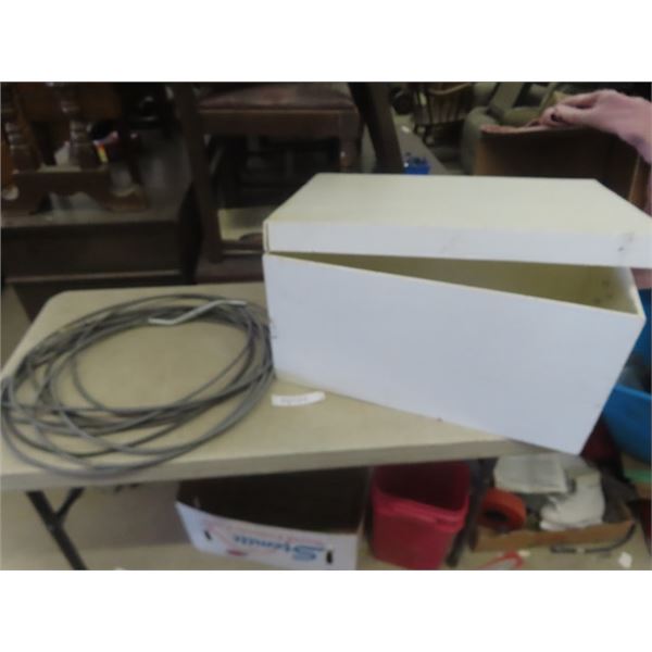 White Wooden Storage Box 12" x 16" x 24" , Plumbing Snake