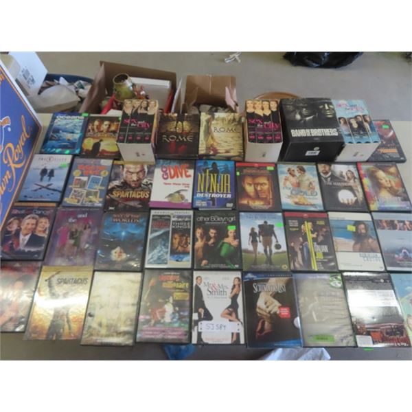 30 Various CDs + A Couple Boxed VHS Sets