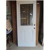 Image 4 : Solid Exterior Door with Window 79" x 32" - has dent on 1 side