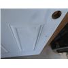 Image 7 : Solid Exterior Door with Window 79" x 32" - has dent on 1 side