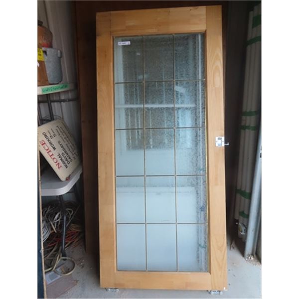 Sliding Pocket Door with Glass 36" x 80"