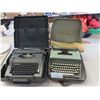 Image 1 : 2 Portable Typewriters; 1) Remington #11, 1) Eaton Viking Electric Auto 12