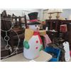 Image 2 : Nice Clean Snowman Blow Mold- Works 40" Tall , Wire Snowman Display