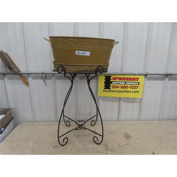 Wrought Iron Plant Stand? Planter 31" Tall