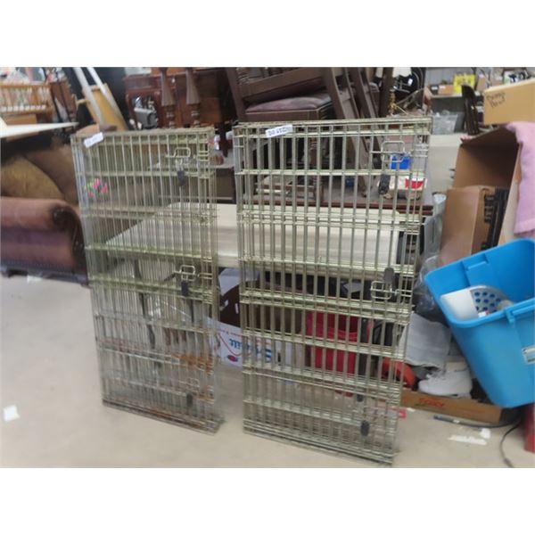 2 Folding Animal Cages  24" x 48" panel