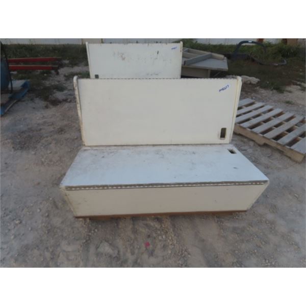 2 Large Storage Benches on Casters 48" Wide