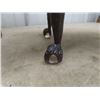 Image 4 : Wood + Leather Chair with Claw + Ball Foot Stool
