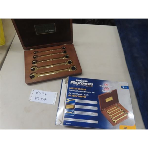 Mastercraft 86th Anniversary Combination Gear Wrench Set SAE 22 Karat ...