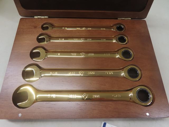 Mastercraft 86th Anniversary Combination Gear Wrench Set SAE 22 Karat ...