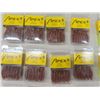 Image 2 : 27 Packs of 20 Apex Tackle - Grubs ; 16 Packs Brown, 11 Packs Green - New in Packages