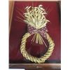 Image 3 : Vintage Durham Wheat Weaving Corn Dolly - Framed 10" x 12"