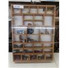 Image 1 : Display Cabinet with Assorted Knick Knacks; Maple Leaf's Zamboni, Duck Figurines plus more 2" x 16" 