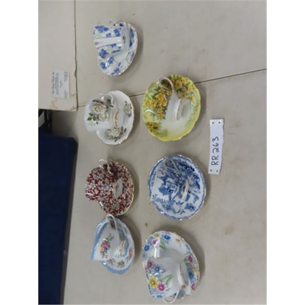 7 Different Royal Albert Cup + Saucer Pairs