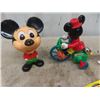 Image 2 : Mickey Mouse Tin Post Office Bank, 2 Talking Mickey & Wind Up plus a Minnie Mouse